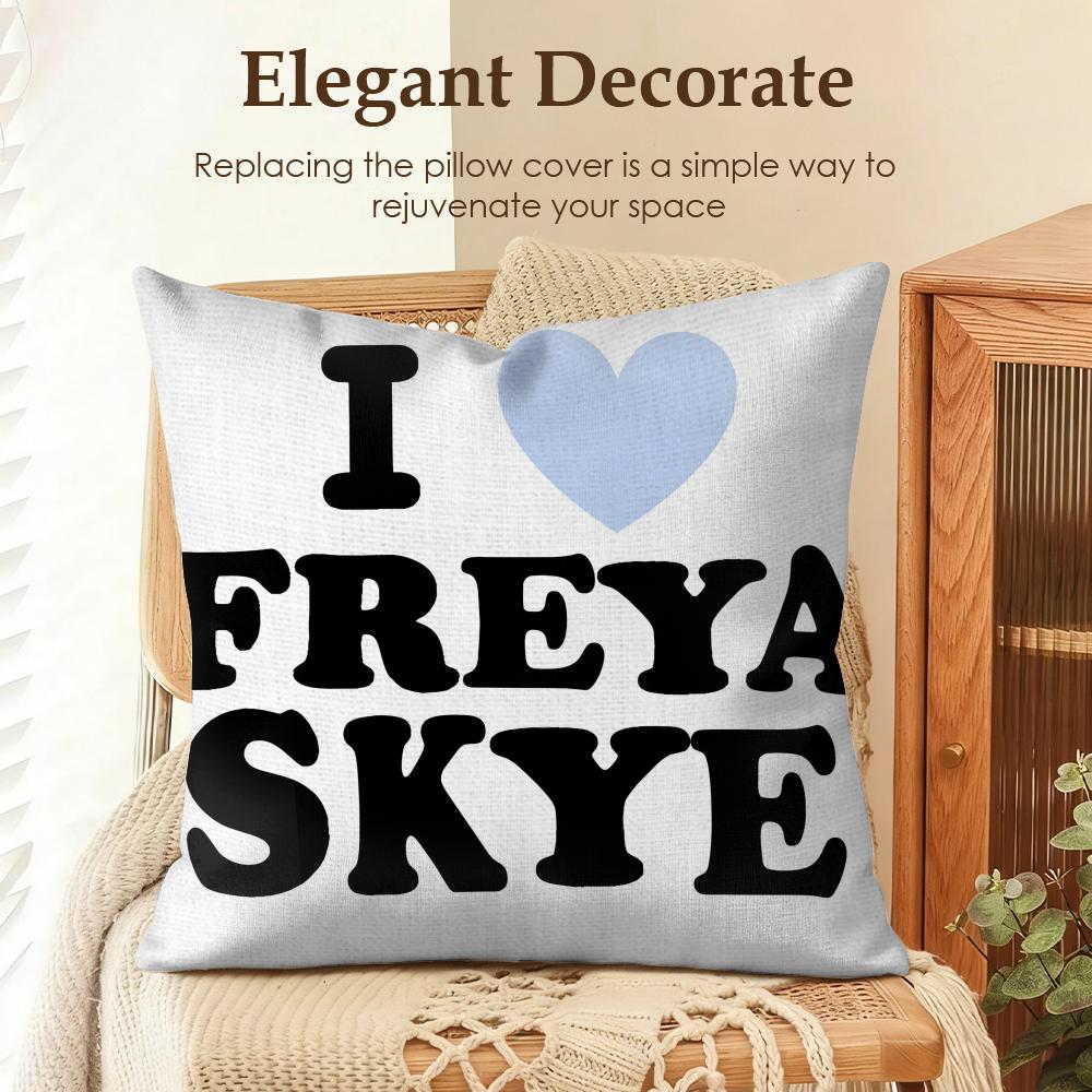 Singer Freya SSkye Cushion Cover Natural Linen Organic Fabric DoubleSided Printing Sofa Home Decor Gift Pillow Case