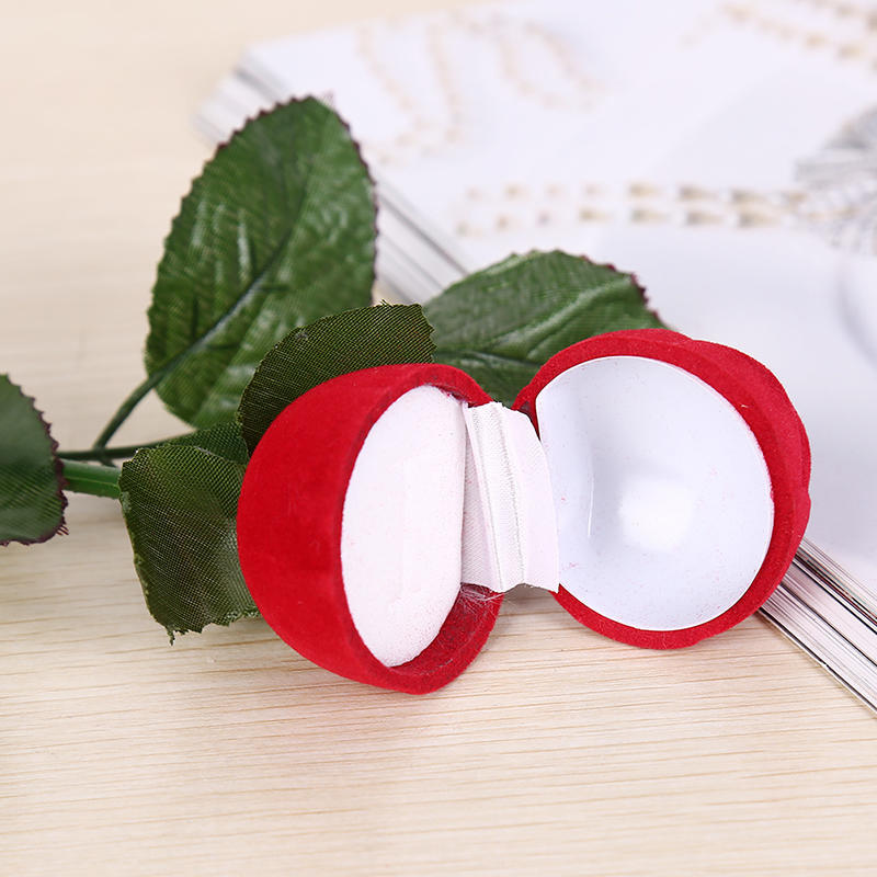 Pop 1Pc Красная роза Цветок бархатная коробка для хранения ювелирных изделий обручальное кольцо коробка