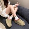 Fashion Women Ankle Snow Boots  Winter New Brand Fur Short Plush Warm Flats Slippers Shoes