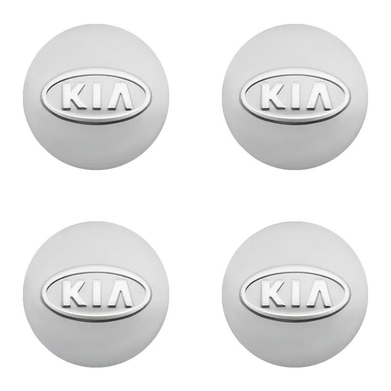 MYMX8 4pcs 56mm Car Wheel Center Cover Stickers Hub Cap Accessories For KIA EV6 Sorento Niro Stinger Ceed Carnival K5 K9 Soul Carens