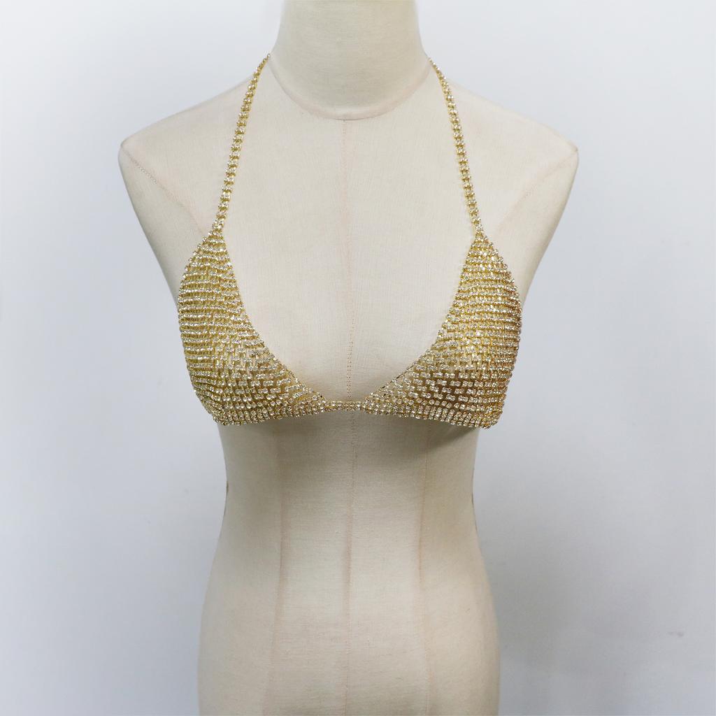 European And American Jewelry, Exquisite Rhinestone Breast Chain, Sexy Nightclub Party Wear Chest Jewelry European And American