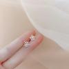 Snowflake Stud Earrings Women's Romantic Temperament Simple Diamond-encrusted Ice Flower Earrings Niche Design Accessories