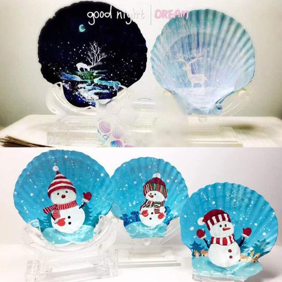 10Pcs Natural Scallop Shells DIY Crafts Theme Party Decor Bright White Seashells Jewelry Christmas Decoration