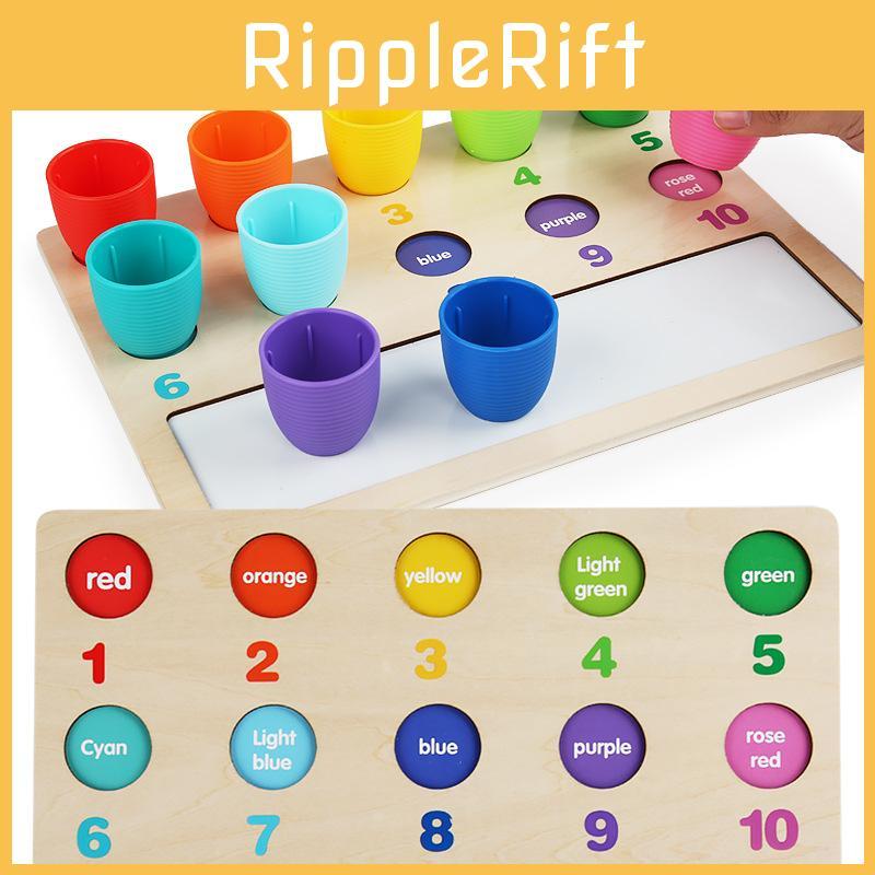 Wooden Counting Board Educational Toy For Kids Math Skills And Color Sorting