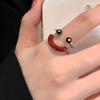 Adorable Ugly-Cute Smiley Face Open Ring for Women – Unique, Fashionable, and Quirky Design for the Index Finger