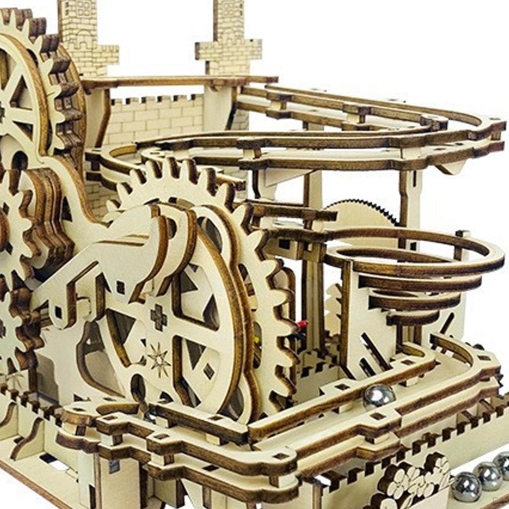Деревянная дорожка Мраморная игрушка Творческая механическая модель Бег Строительные наборы Замок