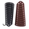 Vintage Wrist Guard Stylish Faux Leather Medieval Punk Arm Protector Lace Up Arm Belt for Parties Festivals Costume