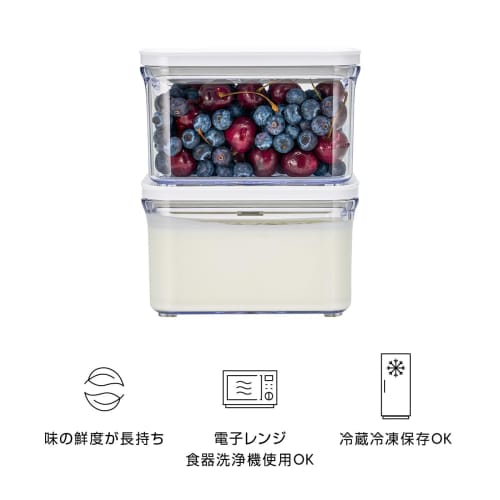 VAKUEN Premium Vacuum Storage Containers, Short, Set of 2, with Convenient Valve Closures, BPA-Free, 100% Leakproof, Keep Food Fresh Up to 5x Longer T