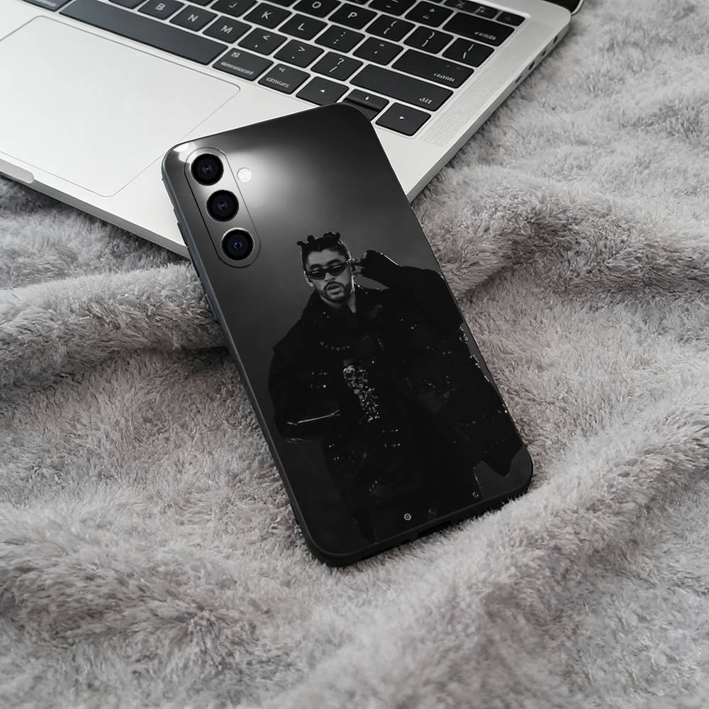 Чехол для телефона B-B-Bad -Bunny для Samsung Galaxy A73, A71, A72, A70, A53, A52, A51, Мягкий силиконовый черный чехол