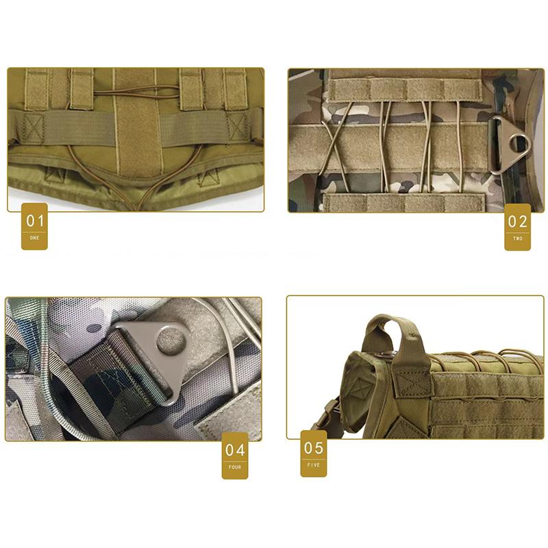 Large Dog Collar Dog Harness And Leash Set Pet Training Vest Tactical German Shepherd K9 Harnesses For All Sizes Dogs