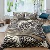 Leopard Print Duvet Cover Set Queen Cheetah Bedding Sets Geometric Comforter Cover African Safari Animal Quilt Cover Room Decor
