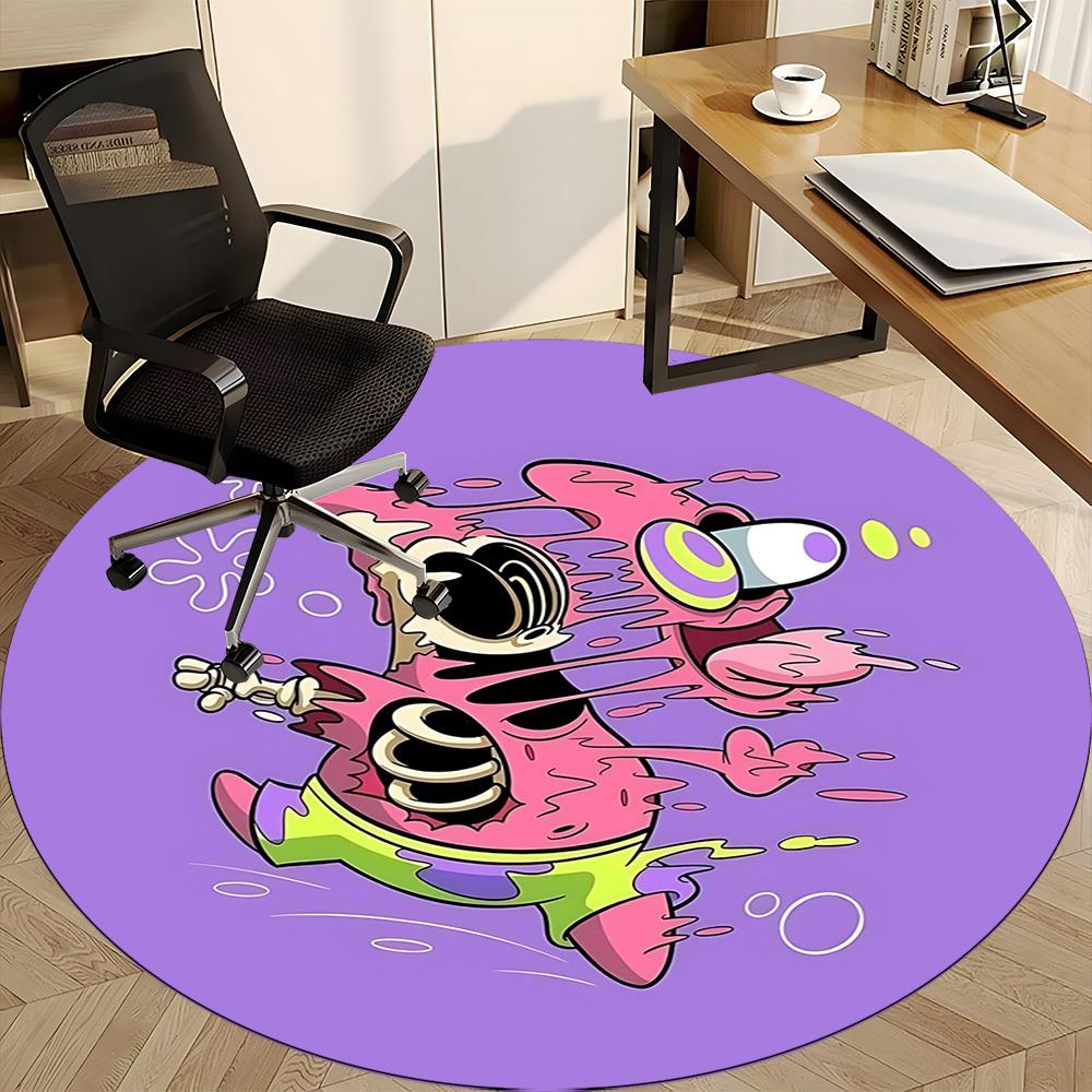 1pcPatrick Star Office Round Area Rug, Indoor Mat Suitable For Office, Bedroom Living Room Home Decor, Room Deco, Offic a0928117