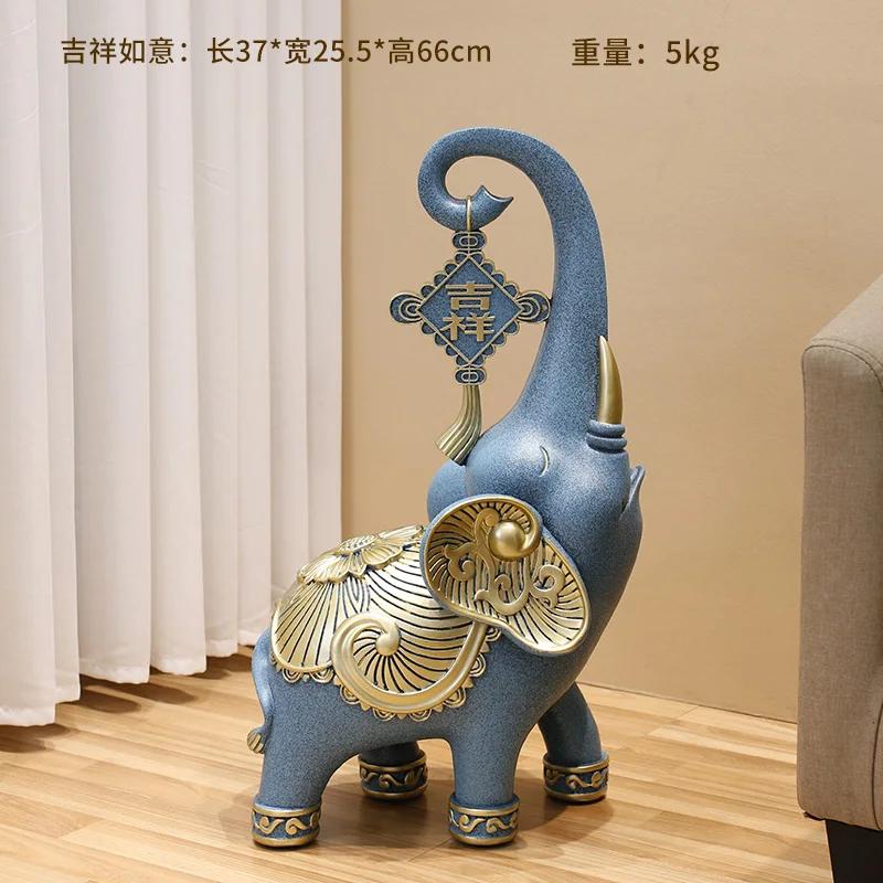 Home Dector Статуя Слона Напольное Хранение Подарки на Новоселье Гостиная Домашний Боковой Декор Тумба под ТВ Чайный Стол Большой Орнамент