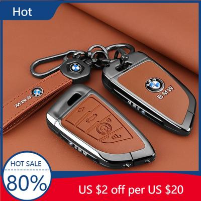 Новый кожаный чехол-оболочка для умного автомобильного пульта ДУ BMW X1 X3 X4 X5 X6 F15 F16 G30 3 5 7 Серии G11 F48 Брелок Аксессуар