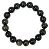 Black Obsidian Beaded Bracelets for Men 12mm Natural Stone Round Beads Handmade Gemstone Bangle DIY Beading Making Jewelry Gifts