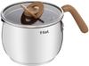[Эксклюзивно онлайн] Сотейник T-fal 16 см, совместим с индукционными и газовыми плитами, "OptiSpace IH Нержавеющая сталь Мульти-кастрюля, Медно-коричневый" G79017