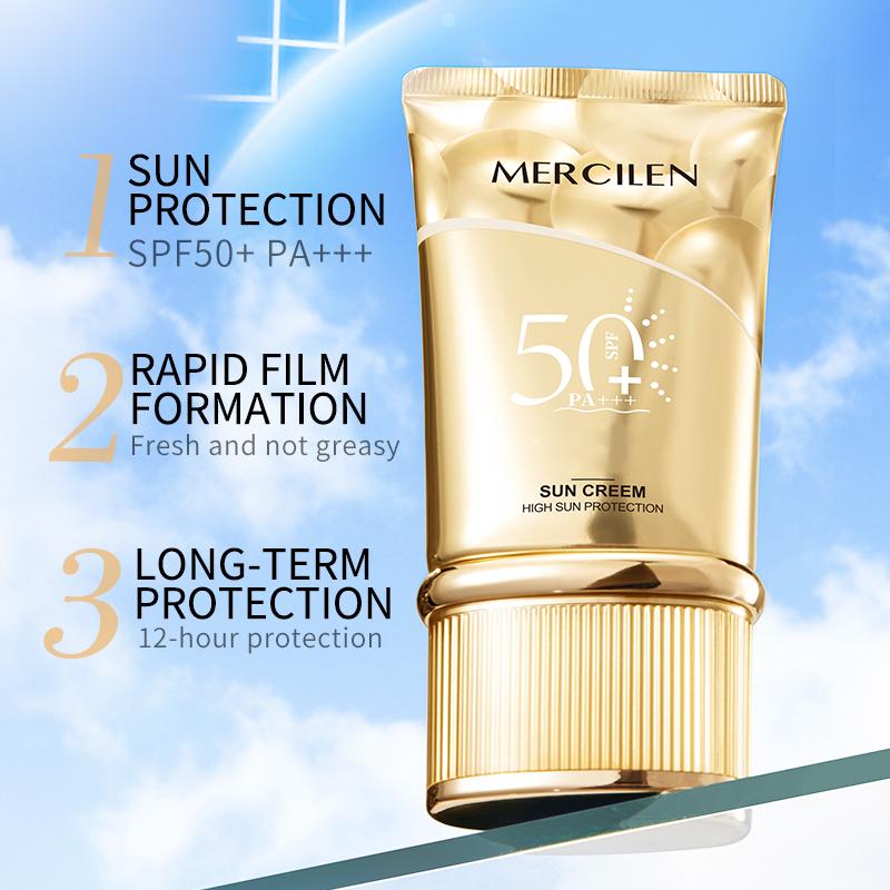MERCILEN Cat Eye Sunscreen 40g Isolating UV Sunscreen Black SPF50+PA+++ High Power Sunscreen Lotion