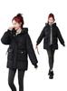 Down cotton-padded clothing women's medium and long winter loose thickened cotton-padded clothing casual women's cotton-padded jacket loose and casual