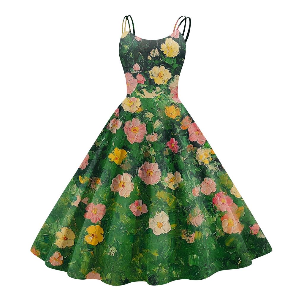 Женское повседневное модное платье с цветочным принтом, сексуальное с открытыми плечами, панк-ретро платье, ретро платье
