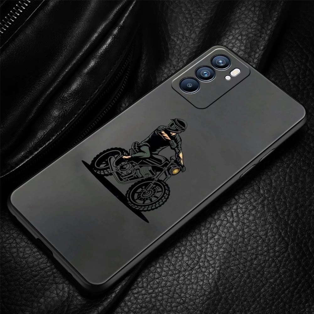Чехол для телефона для Oppo Reno13 Reno12 Reno11 F Reno10 Pro A54 A53 A95 A76 A74 A57 A98 A80 A79 5G A78 4G Мотоцикл Сердцебиение