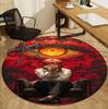 Makima Chainsaw Man Pattern Round Rug, Indoor/Outdoor Mat, for Picnic, Gameroom, Bedroom, Office, Living Room, Home Decor Carpet, Birthday Gift