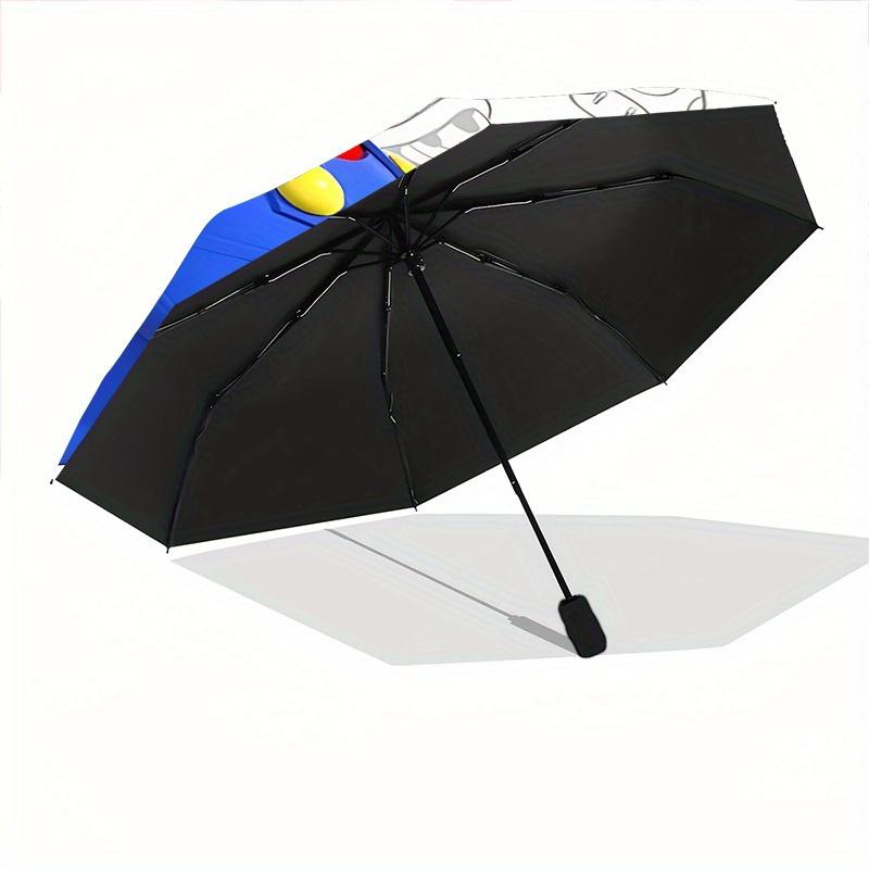 1pc Super Mario Bros. Self-Folding Umbrella, 8-Bone Compact Travel Umbrella, Durable Plastic And Iron Frame082
