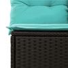 4 piece outdoor sofa set with cushions black poly rattan