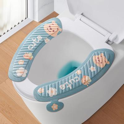 Подушка для сиденья унитаза из ЭВА для всех сезонов Водонепроницаемый воротник для унитаза для осени и зимы Толстый силиконовый клей для высококачественной подушки для сиденья унитаза