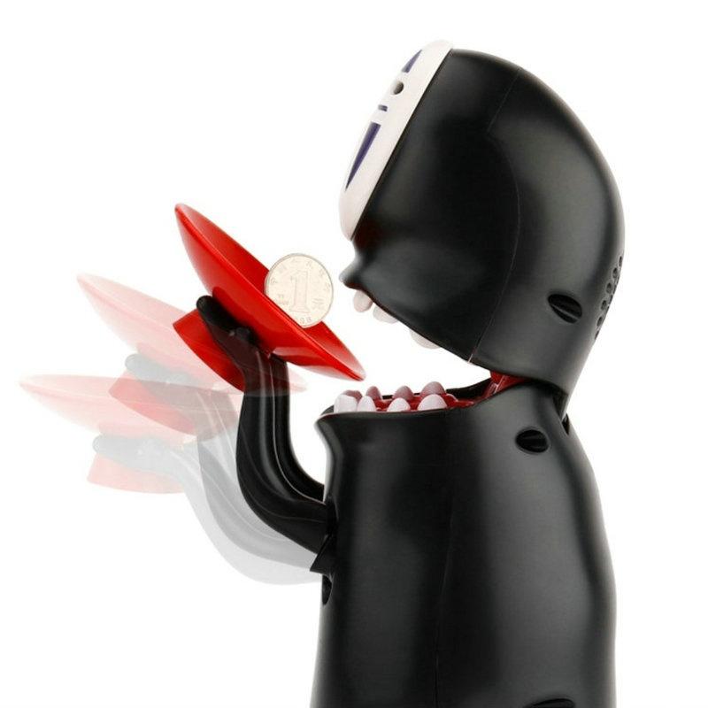 Electronic Faceless Man Money Box Ghost Figure Coin Cartoon No-face Piggy Bank Funny Faceless Man Ghost Figure Saving Box