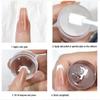 Transparent Silicone Nail Art Stamp with Lid and Large Scraper – 2.8cm French Nail Printing Tool Set