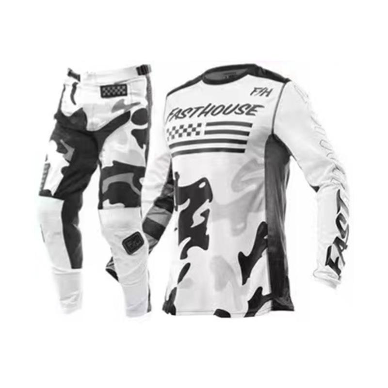 Downhill suit, mountain bike riding suit, men's and women's suit, moisture-wicking off-road motorcycle racing suit, street car quick-drying