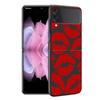 Gothic Style Black Lip Case for Samsung Galaxy Z Flip 4 3 5 5G Flip Shockproof Capa 6.7 Inches Black Hard PC ZFlip 4 Phone Cover