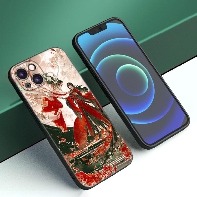 Чехол Heaven Official's Blessing для телефона Apple iPhone 12 13 Mini 11 14 15 Pro Max 7 8 Plus X XR XS SE 2020 2022, черный чехол