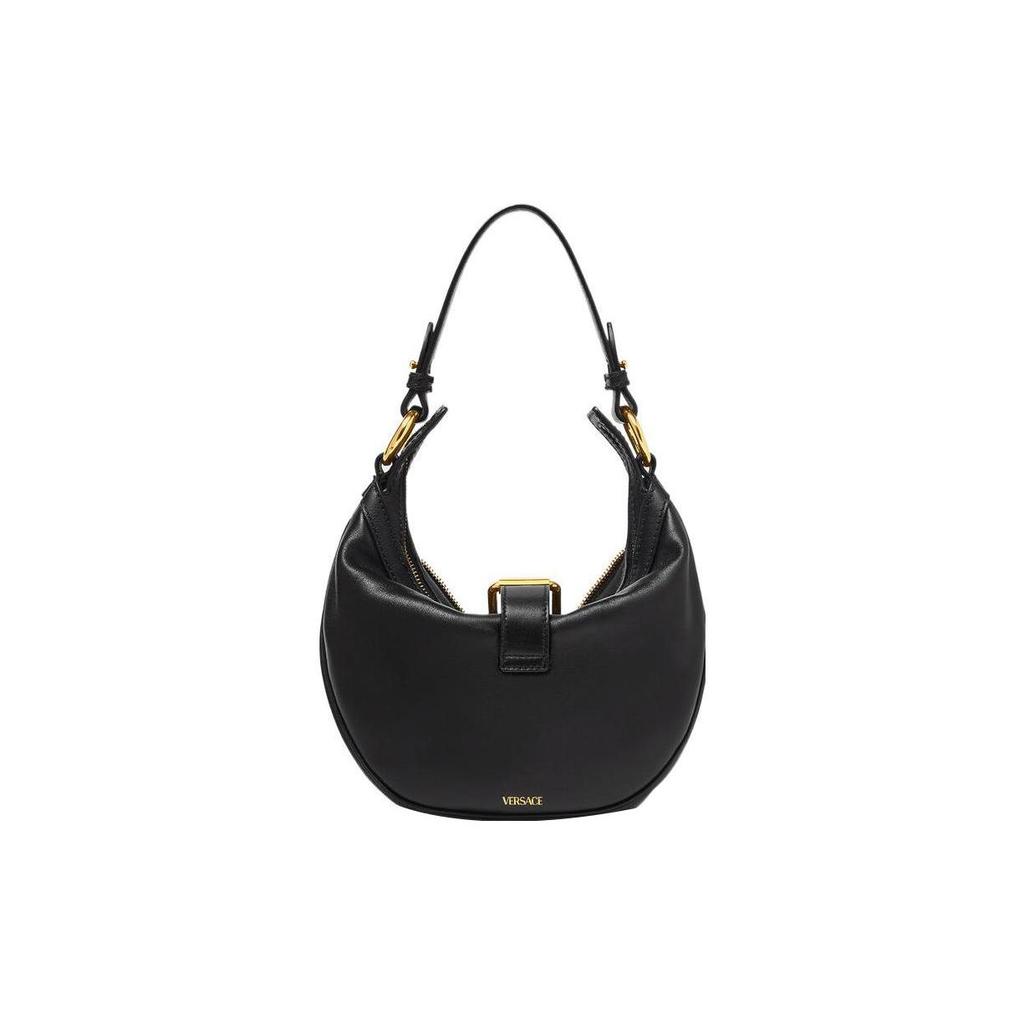 Versace Repeat Series Medusa Hardware Detachable Adjustable Shoulder Strap Calfskin Handbag Women Handbags Black 1007680-1A07479-1B00V