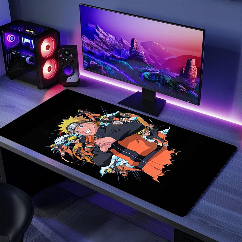 Naruto Uzumaki Mouse Pad, Large Gaming Desk Mat, Non-slip XXL Mousepad for Laptop & Tablet, Mini PC Playmat with Stitched Edges