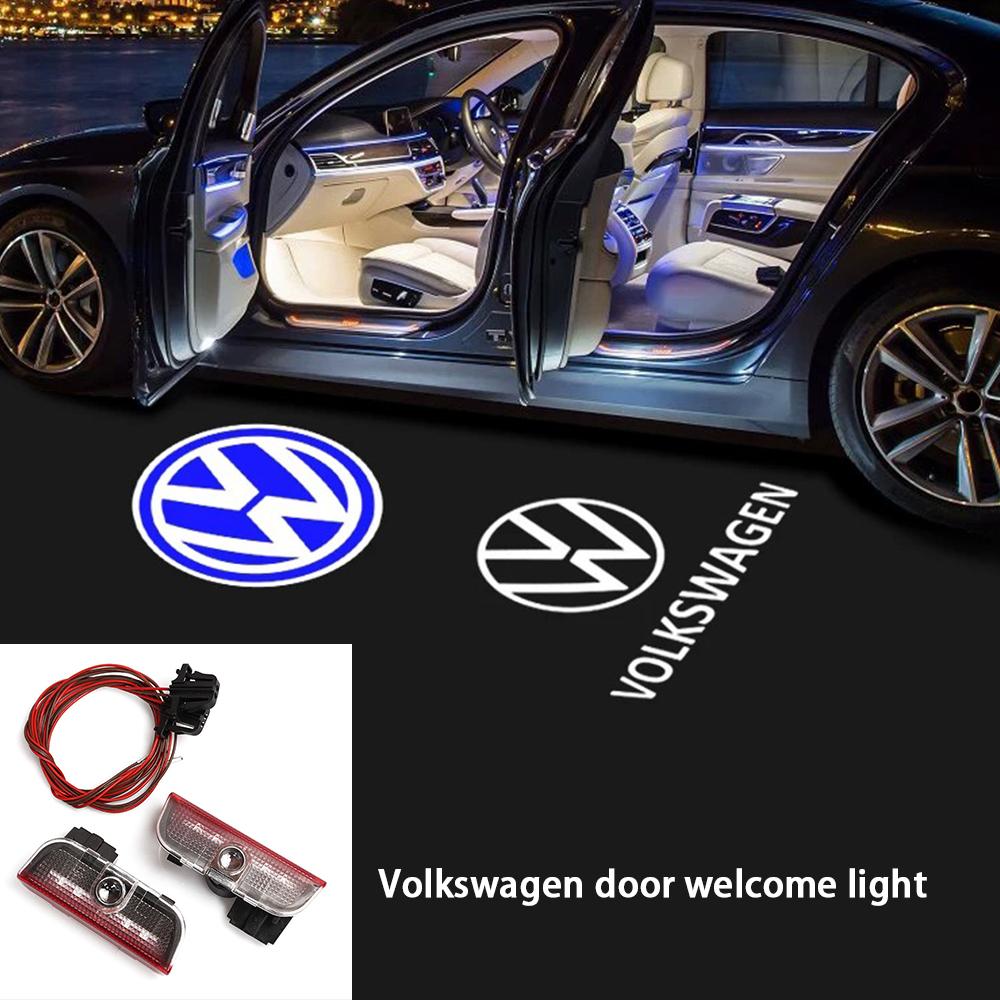 For VW Volkswagen Jetta MK5 Golf 2PCs LED Welcome Projector Light Door Lamp For VW Golf 5 6 7 7N Touran CC Passat Magotan B6 B7