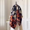 Luxury Winter Cashmere Scarf Women Floral Print Shawl Wrap Soft Pareo Elegant Poncho Femal Thick Warm Blanket Echarpe Pashmina