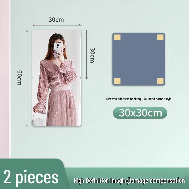 Акриловая наклейка-зеркало на всю стену с самоклеящейся основой для ванной комнаты или дверцы шкафа