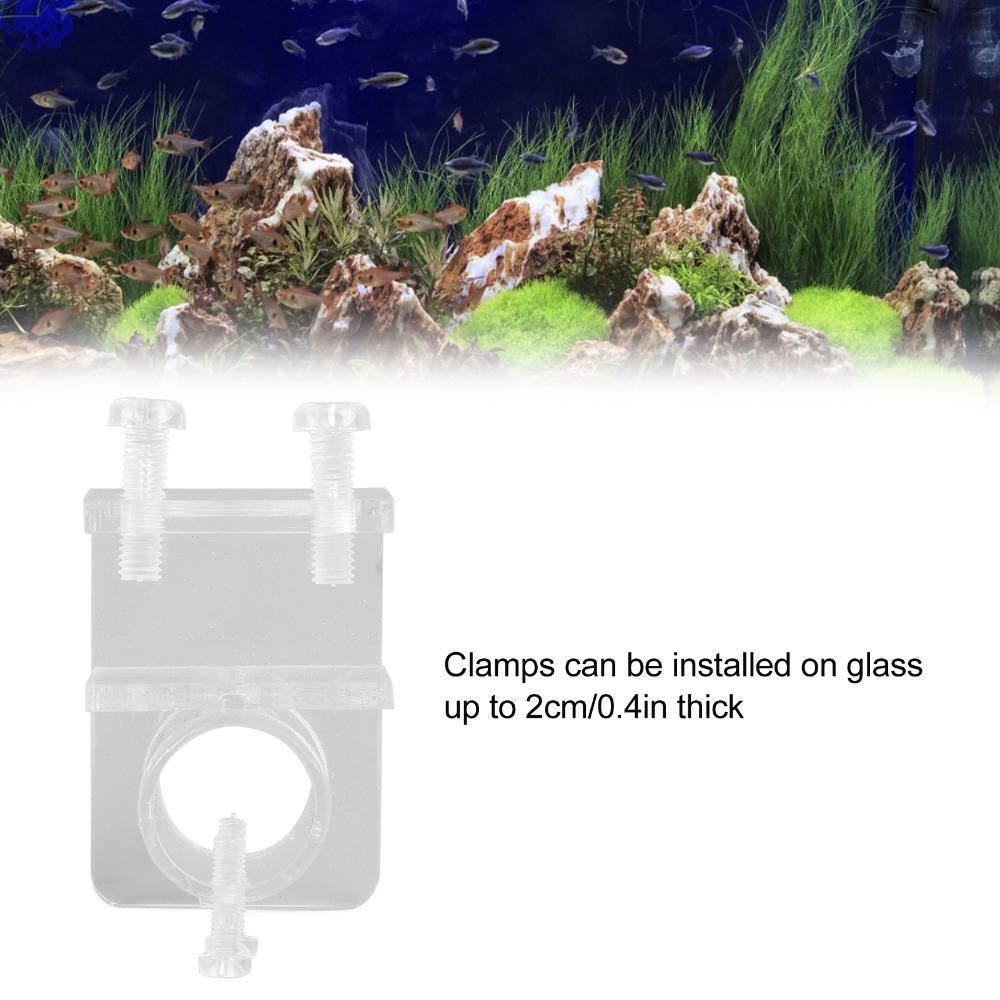 Transparent Acrylic Aquarium Pipe Clip Single Hole Fish Tank Pipe Clip  Fish Tank