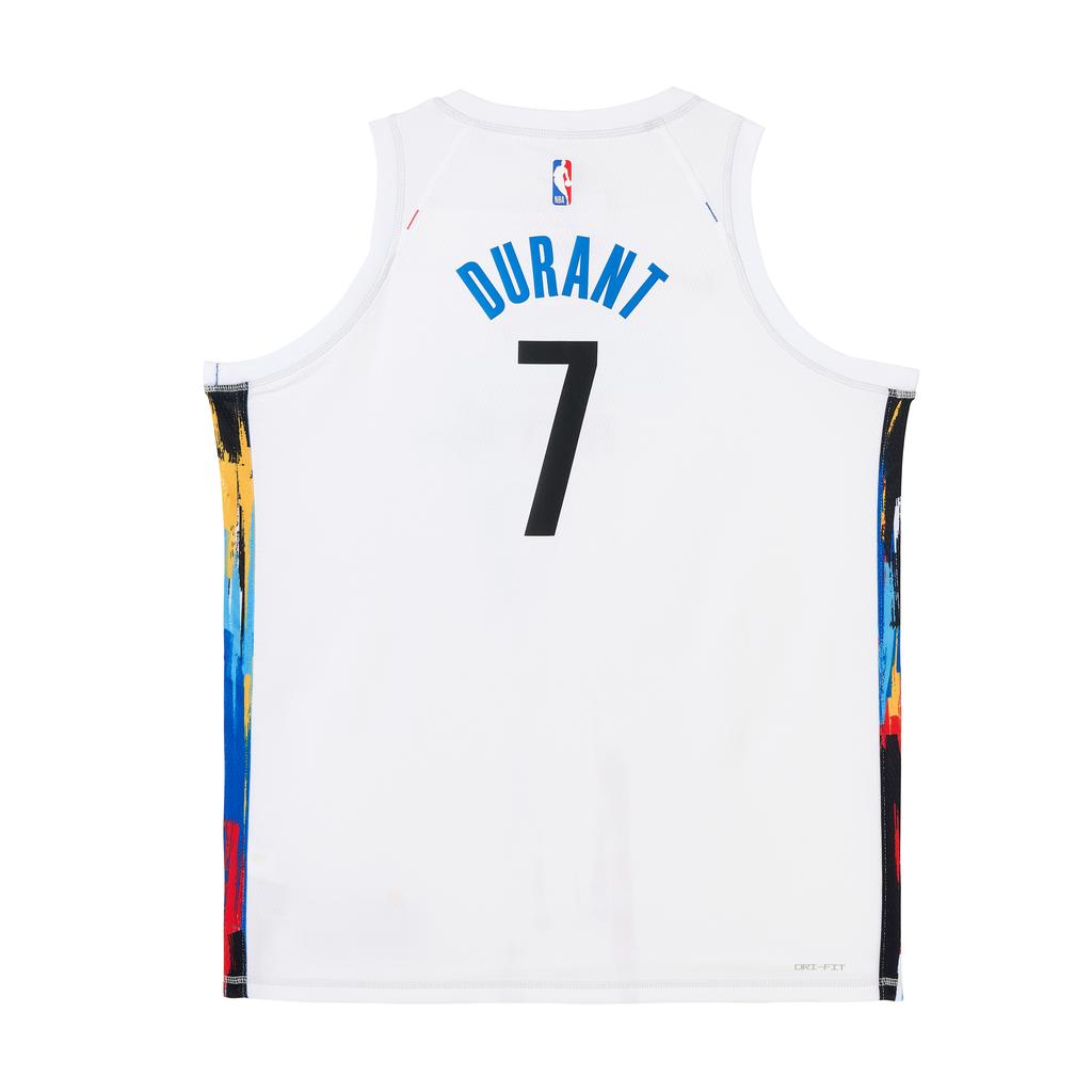 Nike Dri-Fit NBA City Edition Сезон 2022-23 Пуловер с V-образным вырезом Brooklyn Nets Durant 7 Удобные детские топы 3Z2B7BU8P-NYNKD