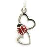 Les Trésors De Lily [L5696] - Silver Pendant 'Ladybug' Silver-red (rhodium-plated) Love - 17x10 Mm