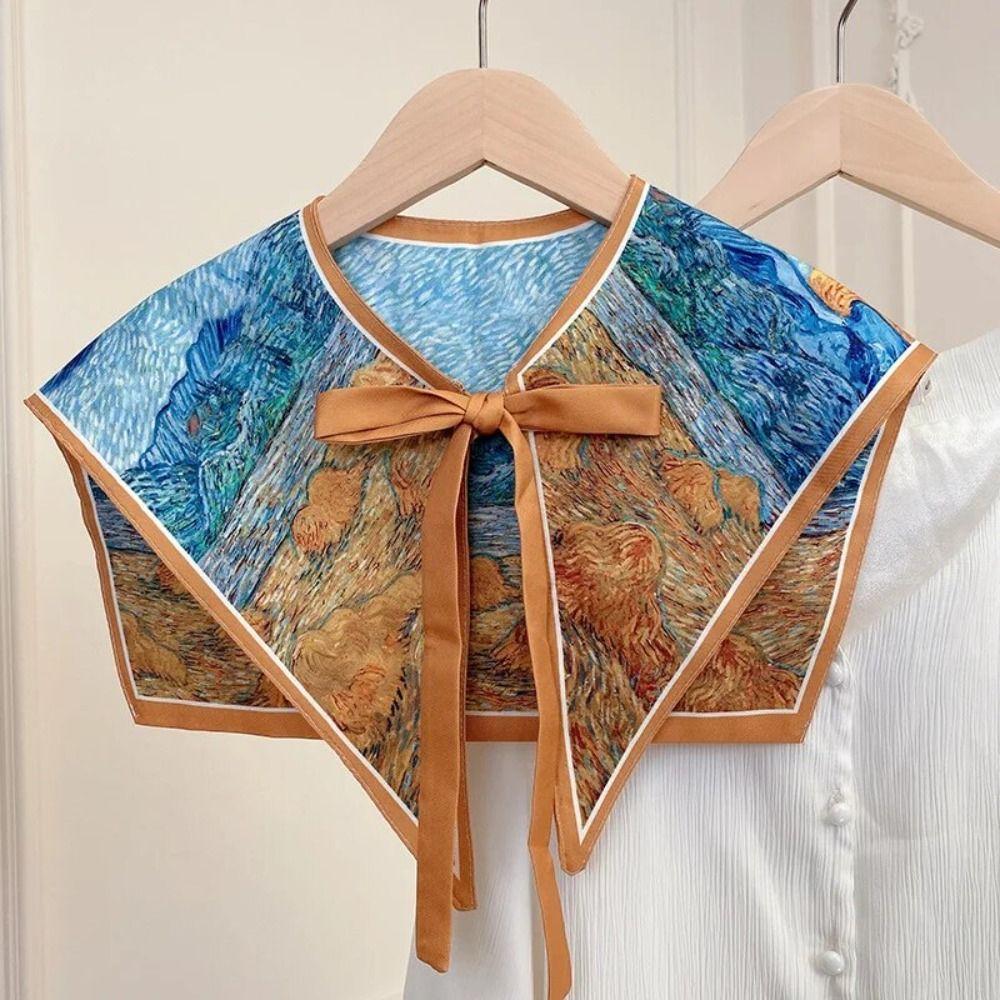 Detachable Shirt Fake Collar Floral Pattern Shoulder Wraps New False Fake Collar