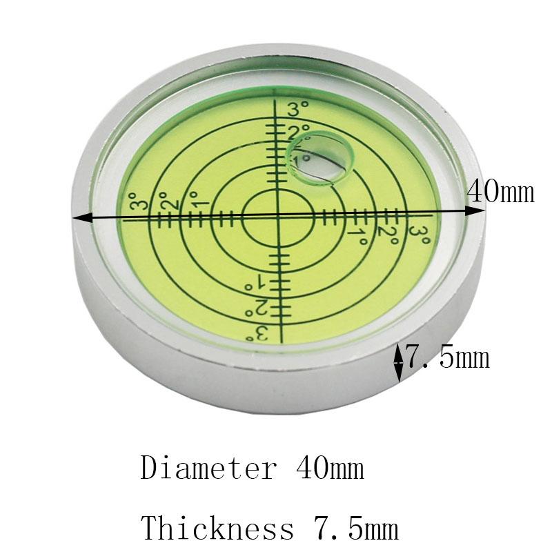 Ультратонкий 7,5 мм Универсальный Круглый Спиртовой Уровень Пузырьковый Шарик Внутренние Линии Износостойкий Уровень Измерительный Элемент 1 ШТ.