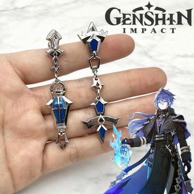 Игра Genshin Impact Кюрилл Чудомирович Флинс Косплей Серьга Кулон Гвоздик Серьги Серьга-подвеска Ювелирное изделие Аксессуар Украшение Реквизит