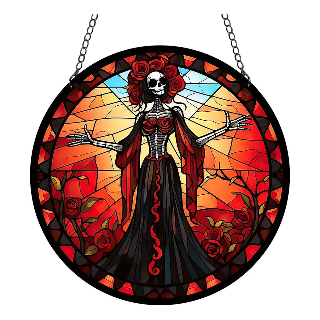 2025 Новые 2D Праздничные Подвески Хэллоуин Акриловые Витражные Украшения для Окна Садовые Украшения Украшения для Дома на Веранду.