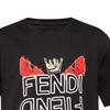 Fendi Футболки Мужские Черные С Круглым Вырезом Умеренный Прямой Крой FY0936A6ZOF0QA1