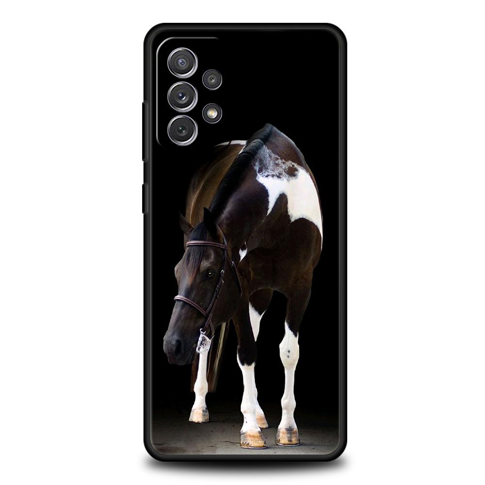 Силиконовый чехол с изображением лошади для Samsung Galaxy A32 A52 A13 A22 A72 A51 A71 A41 A11 A31 A21S 5G Роскошный чехол-бампер для телефона Funda Сумка
