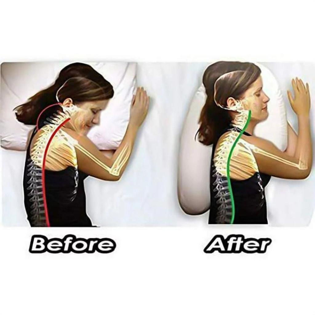 Дополнительная подушка для бокового сна, Подушка для бокового сна, U-образная подушка, Подушка для поясницы, Вакуумная упаковка для сна