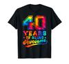 40 лет, 40-й день рождения, тай-дай, замечательная, женская и мужская футболка