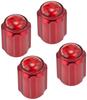 HASEPRO CAV-2R Magical Carbon Air Valve Cap, Red/Red, Set of 4